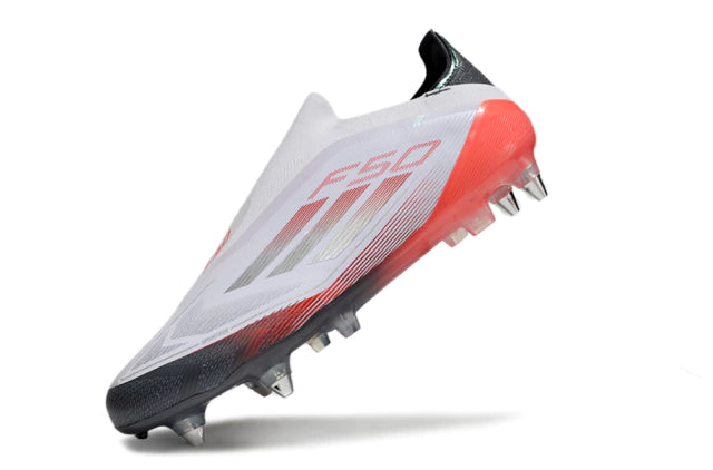 Chuteira Adidas F50 X Laceless Campo SG - Branco/Vermelho