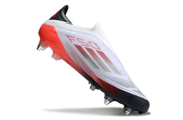 Chuteira Adidas F50 X Laceless Campo SG - Branco/Vermelho
