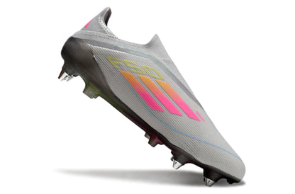 Chuteira Adidas F50 X Laceless Campo SG - Cinza/Rosa