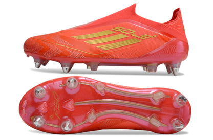Chuteira Adidas F50 X Laceless Campo SG - Laranja/Dourado