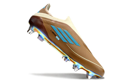 Chuteira Adidas F50 X Laceless Campo SG - Marrom/Azul