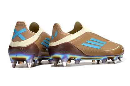Chuteira Adidas F50 X Laceless Campo SG - Marrom/Azul