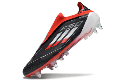 Chuteira Adidas F50 X Laceless Campo SG - Preto/Vermelho