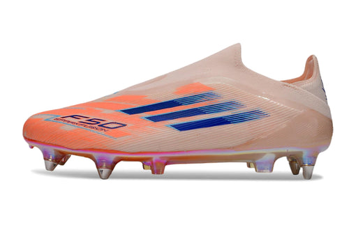 Chuteira Adidas F50 X Laceless Campo SG - Rosa/Laranja