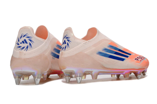 Chuteira Adidas F50 X Laceless Campo SG - Rosa/Laranja