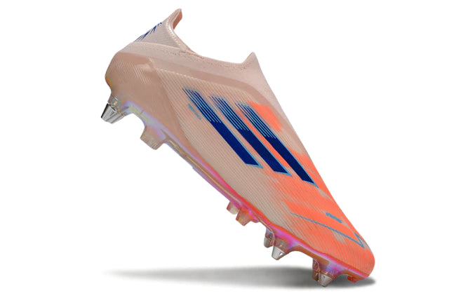 Chuteira Adidas F50 X Laceless Campo SG - Rosa/Laranja