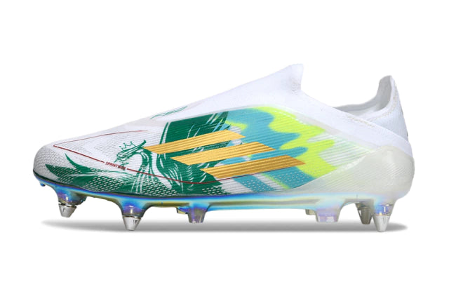Chuteira Adidas F50 X Laceless Campo SG - Verde/Azul