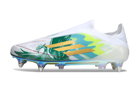 Chuteira Adidas F50 X Laceless Campo SG - Verde/Azul