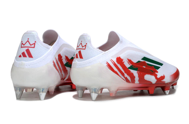 Chuteira Adidas F50 X Laceless Campo SG - Vermelho/Branco