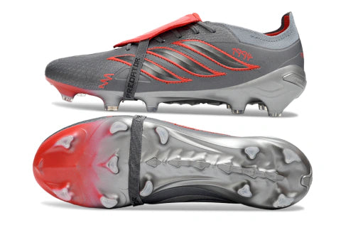 Chuteira Adidas Predator Tongue 26 Elite FG - Cinza