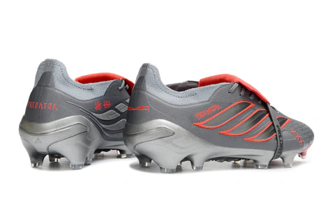 Chuteira Adidas Predator Tongue 26 Elite FG - Cinza