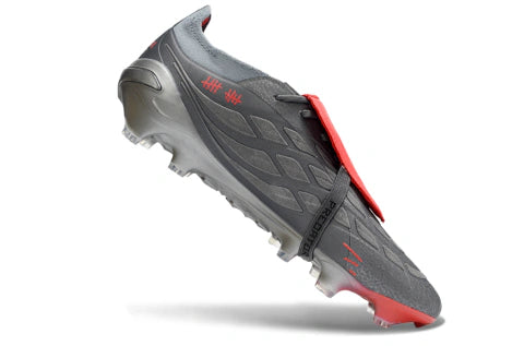 Chuteira Adidas Predator Tongue 26 Elite FG - Cinza