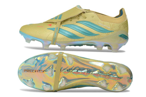 Chuteira Adidas Predator Tongue 26 Elite FG - Dourada