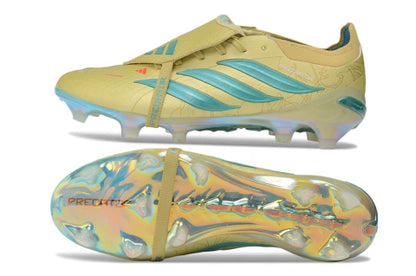 Chuteira Adidas Predator Tongue 26 Elite FG - Dourada