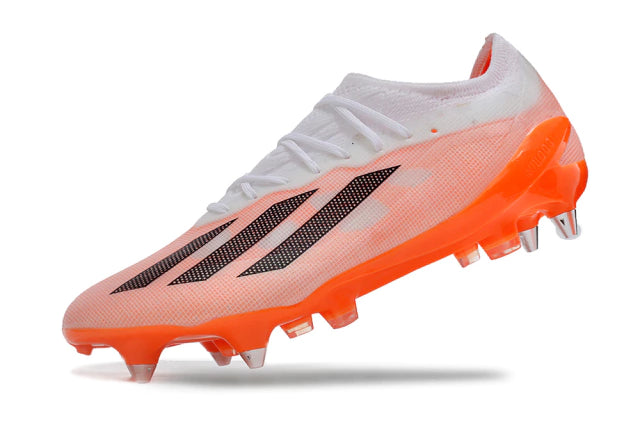 Chuteira Adidas X CrazyFast.1 SG - Branco/Laranja