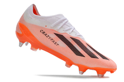 Chuteira Adidas X CrazyFast.1 SG - Branco/Laranja