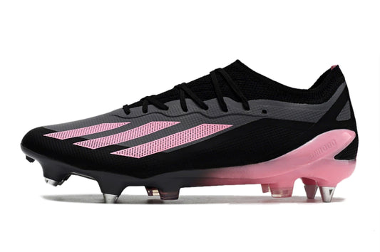 Chuteira Adidas X CrazyFast.1 SG - Preto/Rosa