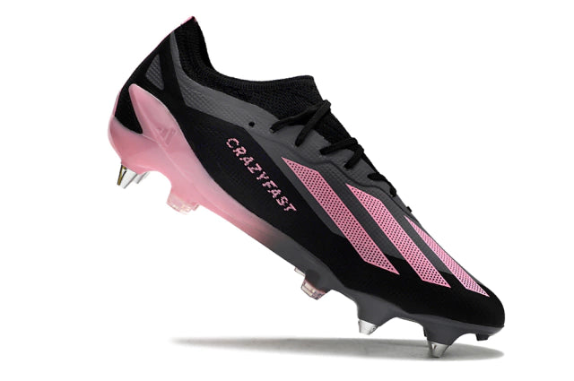 Chuteira Adidas X CrazyFast.1 SG - Preto/Rosa