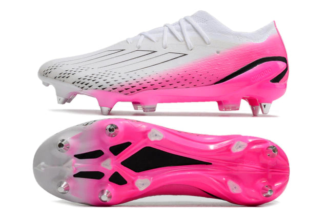 Chuteira Adidas X Speedportal.1 SG - Branco/Rosa