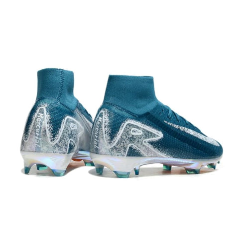 Chuteira Nike Air Zoom Mercurial Superfly 10 Elite Campo - Azul Marinho/Branco