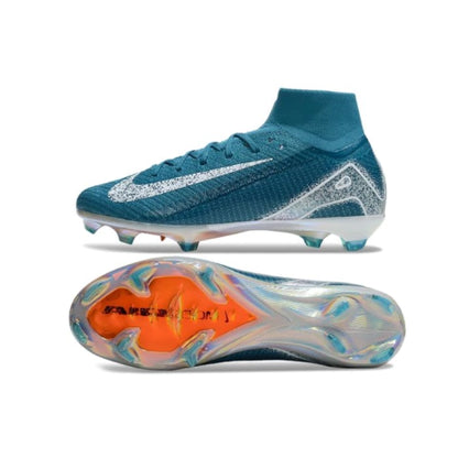 Chuteira Nike Air Zoom Mercurial Superfly 10 Elite Campo - Azul Marinho/Branco