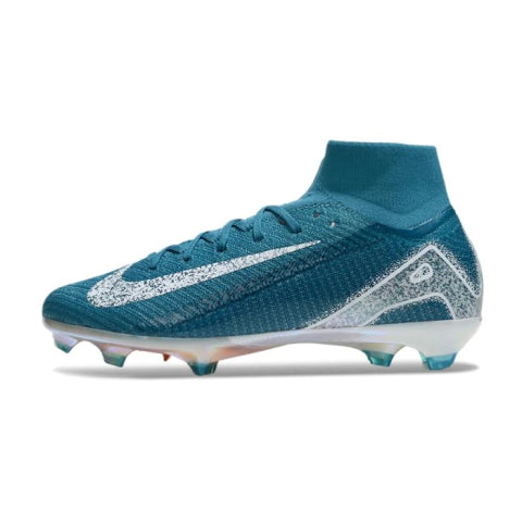 Chuteira Nike Air Zoom Mercurial Superfly 10 Elite Campo - Azul Marinho/Branco