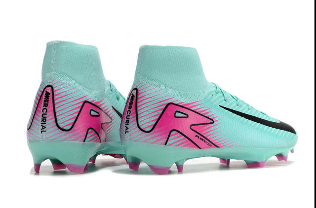 Chuteira Nike Air Zoom Mercurial Superfly 10 Elite Campo - Azul/Rosa