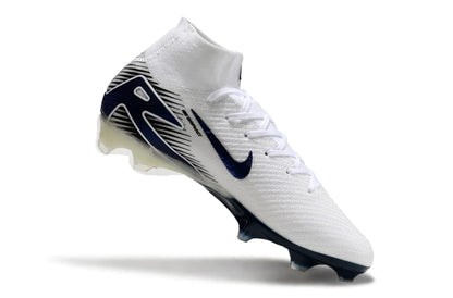 Chuteira Nike Air Zoom Mercurial Superfly 10 Elite Campo - Branco/Azul