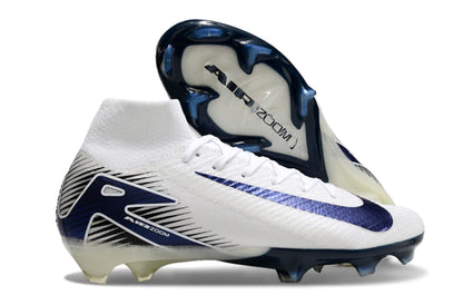 Chuteira Nike Air Zoom Mercurial Superfly 10 Elite Campo - Branco/Azul