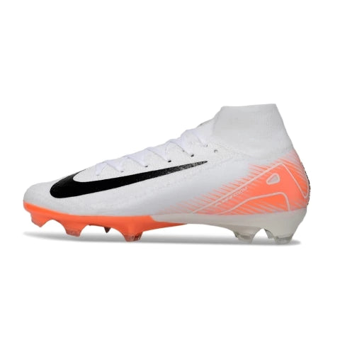 Chuteira Nike Air Zoom Mercurial Superfly 10 Elite Campo - Branco/Laranja