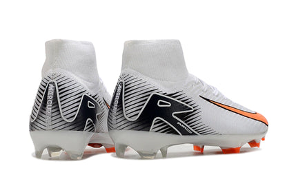 Chuteira Nike Air Zoom Mercurial Superfly 10 Elite Campo - Branco/Laranja