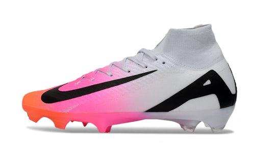 Chuteira Nike Air Zoom Mercurial Superfly 10 Elite Campo - Branco/Rosa