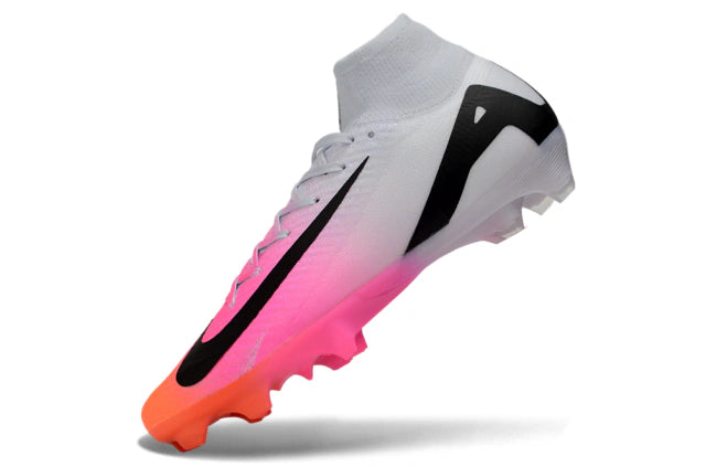 Chuteira Nike Air Zoom Mercurial Superfly 10 Elite Campo - Branco/Rosa