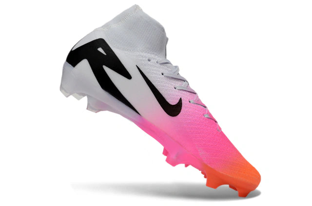 Chuteira Nike Air Zoom Mercurial Superfly 10 Elite Campo - Branco/Rosa