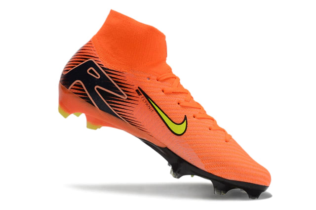 Chuteira Nike Air Zoom Mercurial Superfly 10 Elite Campo - Laranja/Amarelo