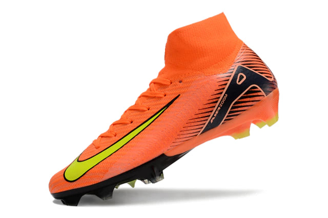 Chuteira Nike Air Zoom Mercurial Superfly 10 Elite Campo - Laranja/Amarelo