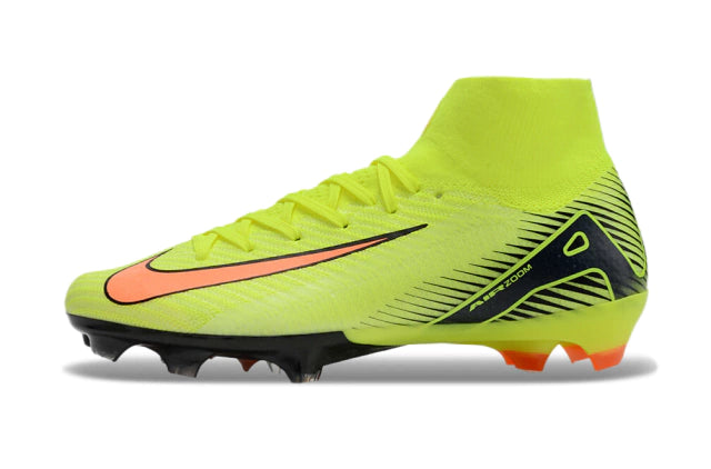 Chuteira Nike Air Zoom Mercurial Superfly 10 Elite Campo - Verde/Laranja