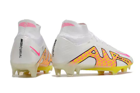Chuteira Nike Air Zoom Mercurial Superfly 9 Elite - Branco/Amarelo