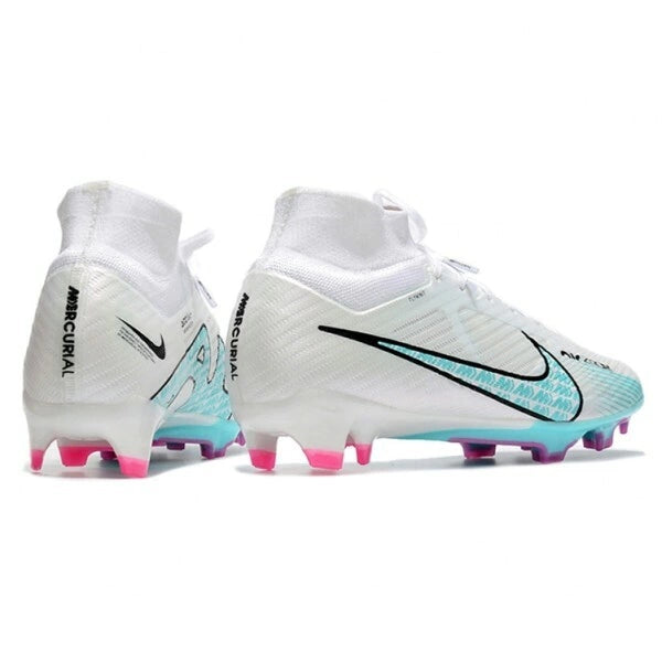 Chuteira Nike Air Zoom Mercurial Superfly 9 Elite - Branco/Azul