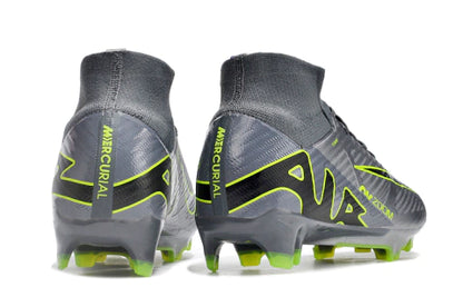 Chuteira Nike Air Zoom Mercurial Superfly 9 Elite - Cinza/Verde