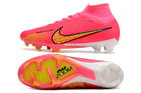 Chuteira Nike Air Zoom Mercurial Superfly 9 Elite - Rosa/Amarelo