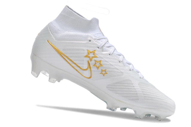 Chuteira Nike Air Zoom Mercurial Superfly 9 Elite Campo - Branco/Azul