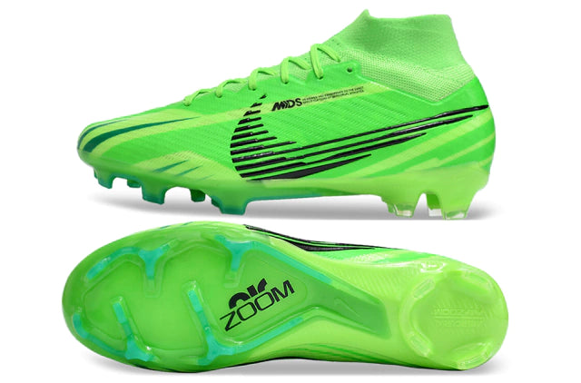 Chuteira Nike Air Zoom Mercurial Superfly 9 Elite Campo - Verde/Preto