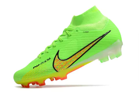 Chuteira Nike Air Zoom Mercurial Superfly 9 Elite FG - Verde/Amarelo