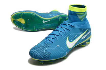 Chuteira Nike Mercurial Superfly 5 Elite Campo - Azul/Verde/Branco