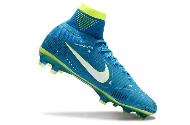 Chuteira Nike Mercurial Superfly 5 Elite Campo - Azul/Verde/Branco