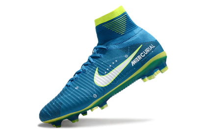 Chuteira Nike Mercurial Superfly 5 Elite Campo - Azul/Verde/Branco