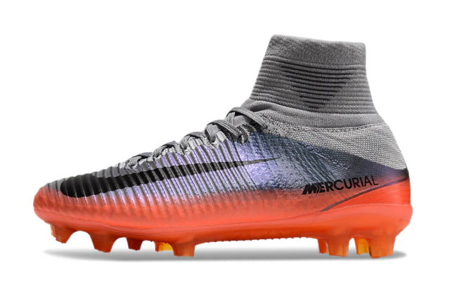 Chuteira Nike Mercurial Superfly 5 Elite Campo - Cinza/Laranja