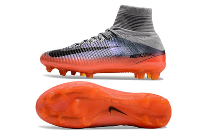 Chuteira Nike Mercurial Superfly 5 Elite Campo - Cinza/Laranja