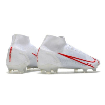 Chuteira Nike Mercurial Superfly 8 Elite Campo FG - Branco/Vermelho